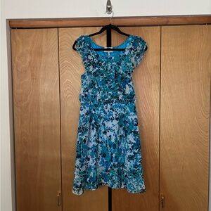 Laundry by Design Teal Patterned Dress